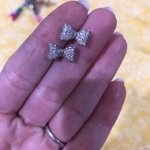 Silver Bow Earrings